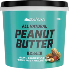 All Natural Peanut Butter 1000g, BioTechUSA - Smooth