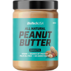 All Natural Peanut Butter 400g, BioTechUSA - Smooth