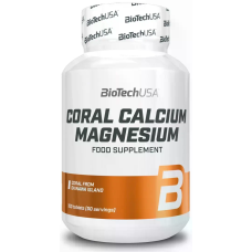 Coral Calcium + Magnesium 100 Tabs, BioTechUSA - tabs