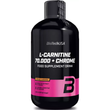 L-Carnitine 70.000 + Chrome Liquid 500ml, BioTechUSA - Orange