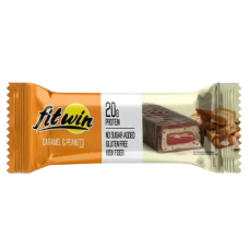 Протеиновый Батончик Глазированный 60г, FitWin - Caramel Peanuts
