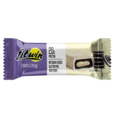 Протеиновый Батончик Глазированный 60г, FitWin - Cookies Cream