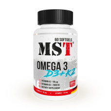 Omega 3 65% D3 plus K2 60 Softgels, MST - Softgels