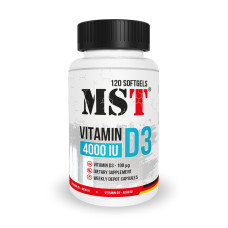 Vitamin D3 4000iu 120 Softgels, MST - Softgels
