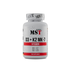 Vitamin D3 plus K2 MK-7 120 Softgels, MST - Softgels