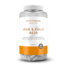 Iron & Folic Acid 90 Tabs, MyProtein - Tabs