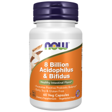 8 Billion Acidophilus & Bifidus 60 Veg Caps, NOW Foods - Veg Caps