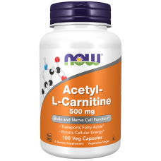 Acetyl L-Carnitine 500mg 100 Veg Caps, NOW Foods - caps