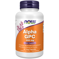 Alpha GPC 300mg 60 Veg Caps, NOW Foods - Veg Caps
