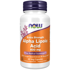 Alpha Lipoic Acid 600mg 60 Veg Caps, NOW Foods - Veg Caps