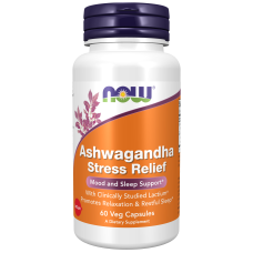Ashwagandha Stress Relief 60 Veg Сaps, NOW Foods - Veg Caps