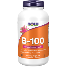 B-100 250 Veg Caps, NOW Foods - caps