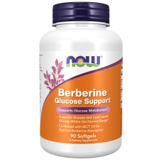 Berberine Glucose Support 400mg 90 Softgels, NOW Foods - Softgels