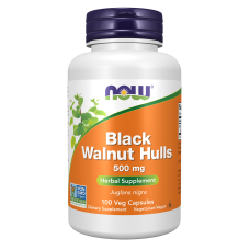Black Walnut Hulls 500mg 100 Caps, NOW Foods - Caps