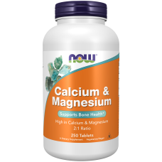 Calcium Magnesium 250 Tabs, NOW Foods - tab