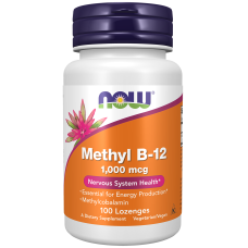 Chewable Methyl B-12 1000mcg 100 Tabs, NOW Foods - Tabs