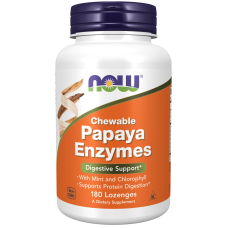 Chewable Papaya Enzymes 180 Tabs, NOW Foods - Tabs