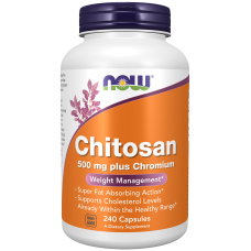 Chitosan 500mg plus Chromium 240 Veg Caps, NOW Foods - Caps