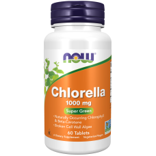 Chlorella 1000mg 60 Tabs, NOW Foods - Tab