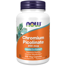 Chromium Picolinate 200mcg 250 Veg Caps, NOW Foods - Veg Caps