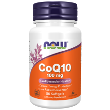 CoQ10 100mg 50 Softgels, NOW Foods - softgels