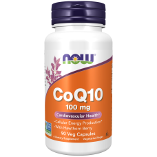 CoQ10 100mg with Hawthorn Berry 90 Veg Caps, NOW Foods - Veg Caps
