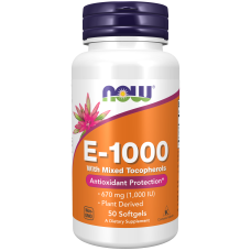 E-1000 Mixed 50 Softgels, NOW Foods - Softgels