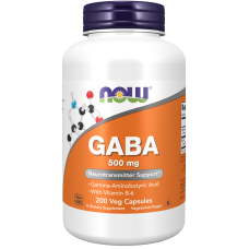 GABA 500mg 200 Caps, NOW Foods - caps