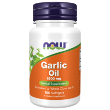 Garlic Oil 1500mg 100 Softgels, NOW Foods - Softgels