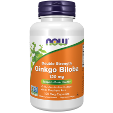 Ginkgo Biloba 120mg 100 Caps, NOW Foods - caps
