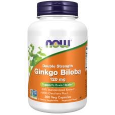 Ginkgo Biloba 120mg 200 Caps, NOW Foods - caps