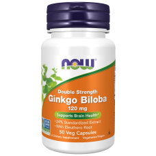 Ginkgo Biloba 120mg 50 Caps, NOW Foods - caps