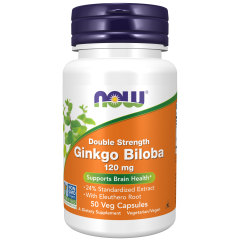 Ginkgo Biloba 120mg 50 Caps, NOW Foods - caps