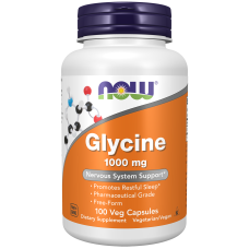 Glycine 1000mg 100 Veg Caps, NOW Foods - Veg Caps