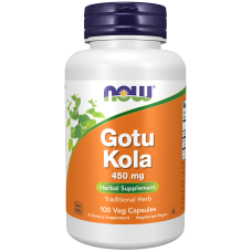 Gotu Kola 450mg 100 Veg Caps, NOW Foods - Veg Caps
