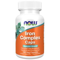 Iron Complex Caps 100 Veg Caps, NOW Foods - Caps