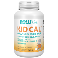 Kid Cal Orange 100 Chewables, NOW Foods - Orange