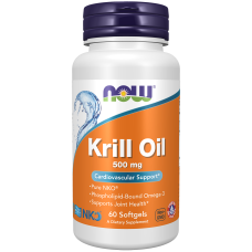 Krill Oil 500mg 60 Softgels, NOW Foods - Softgels