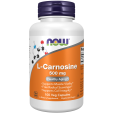 L-Carnosine 500mg 100 Veg Caps, NOW Foods - Veg Caps