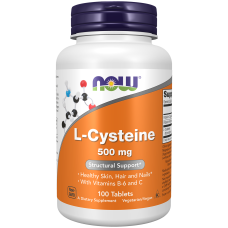 L-Cysteine 500mg 100 Tabs, NOW Foods - tab