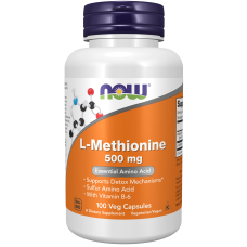 L-Methionine 500mg 100 Caps, NOW Foods - Caps