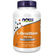 L-Ornithine 500mg 120 Veg Caps, NOW Foods - Veg Caps
