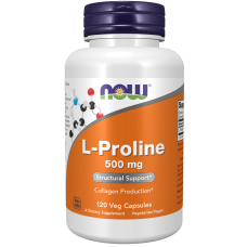 L-Proline 500mg 120 Caps, NOW Foods - Caps