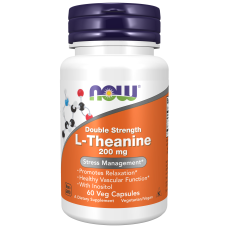 L-Theanine 200mg 60 Veg Caps, NOW Foods - Caps