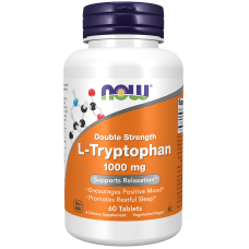 L-Tryptophan 1000mg 60 Tabs, NOW Foods - tab