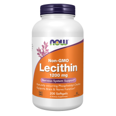 Lecithin 1200mg 200 Softgels, NOW Foods - softgels