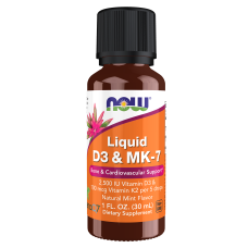 Liquid D-3 & MK-7 2500iu / 100mcg 30ml, NOW Foods - ml