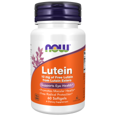 Lutein 10mg 60 Softgels, NOW Foods - Softgels