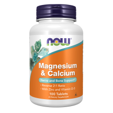 Magnesium & Calcium with Zinc and D-3 100 Tab, NOW Foods - Tab