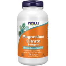 Magnesium Citrate 180 Softgels, NOW Foods - Softgels